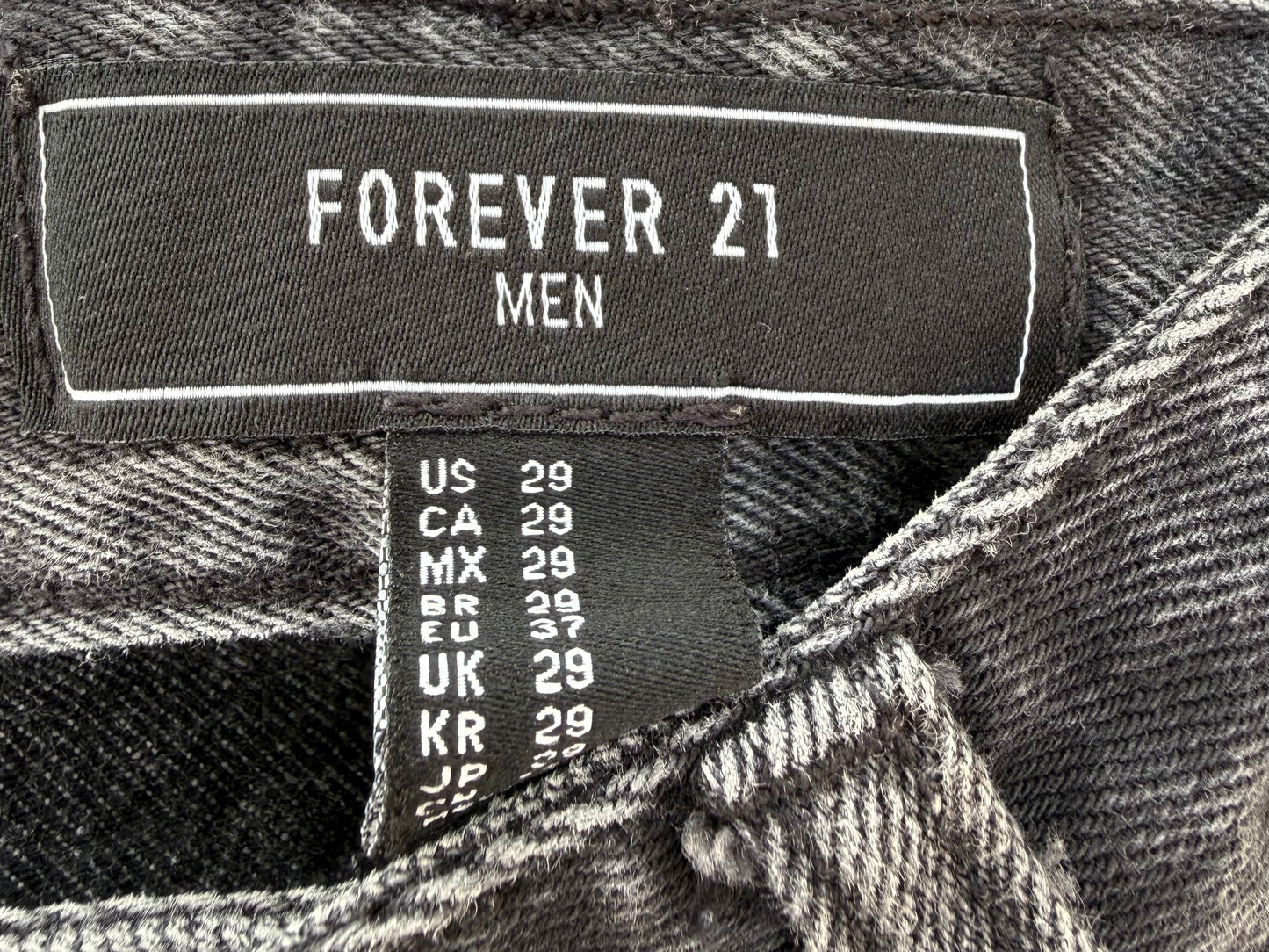 Forever 21 Black Distressed Denim Cutoff Shorts