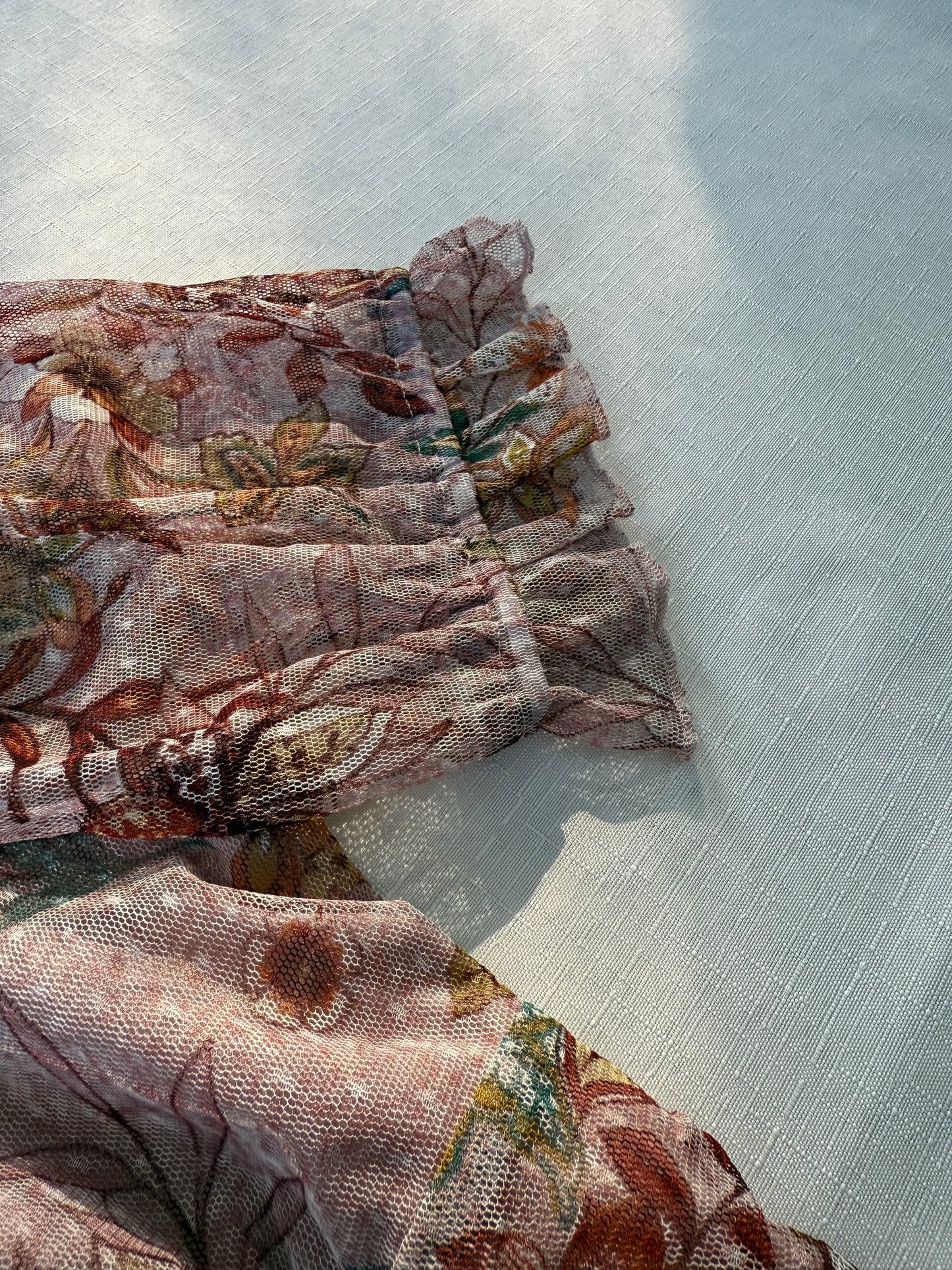 Meraki Vintage-Style Mesh Blouse