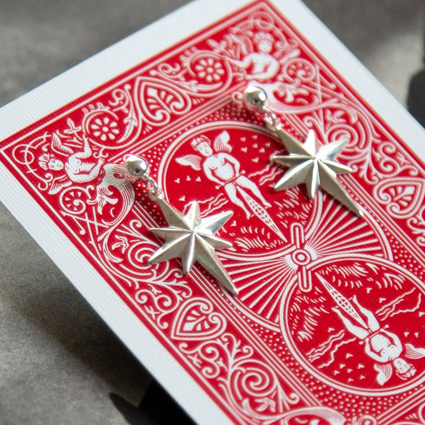 Vintage Silver Starburst Earrings