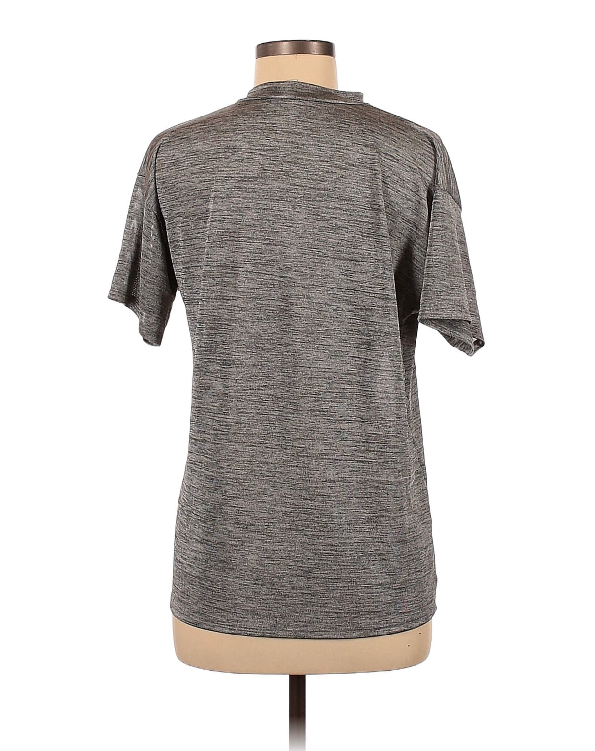 RACHEL Rachel Roy Choker V-Neck Tee in Heather Grey